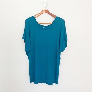NWT Women’s Teal Short-Sleeve Tunic Top NEW